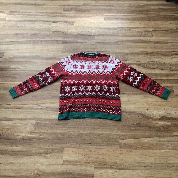 Holiday Time Christmas Sweater Size XL Cat Design Multicolor Long Sleeve - Picture 7 of 8